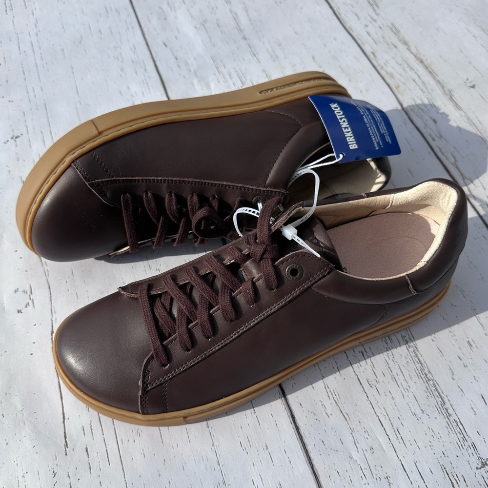 NWT Birkenstock eu41 Leather Sneaker Bend Low 2 Brown Shoe